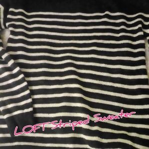 Ann Taylor Loft Striped Sweater  🌫